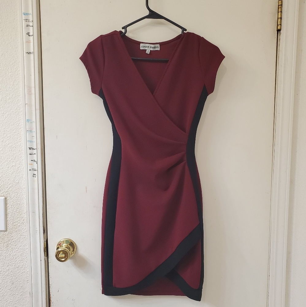 Maroon BodyCon Dress